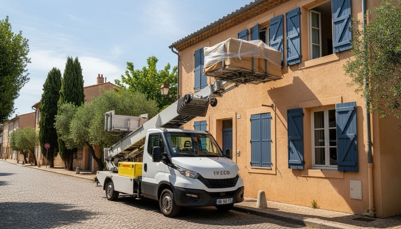 Monte-meuble Azur Levage à Biot, Résidence provençale
