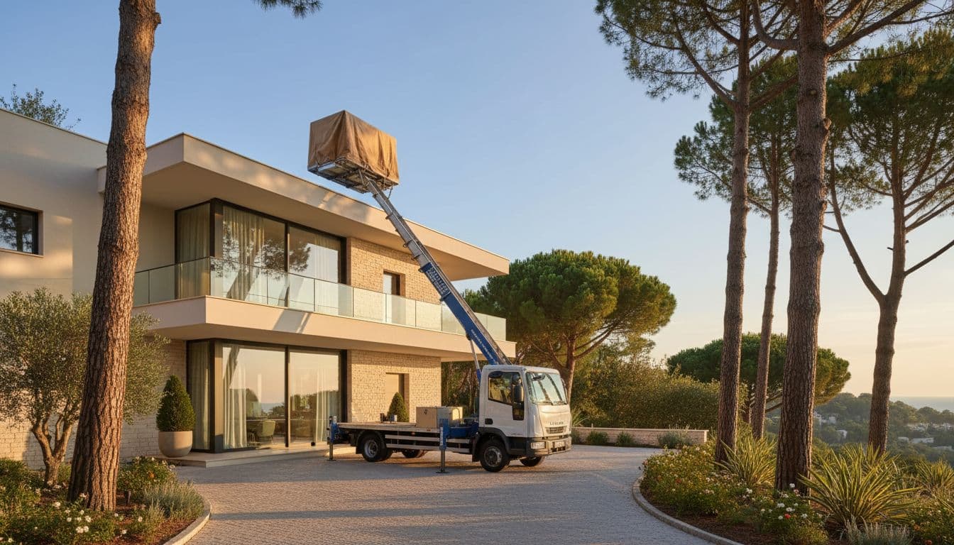 Monte-meuble Azur Levage à Mougins, Villa contemporaine