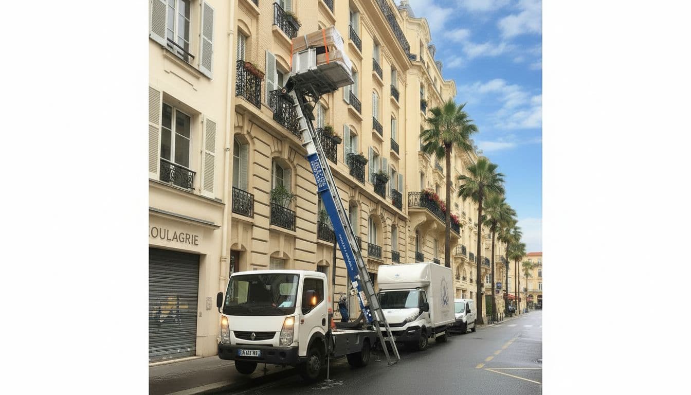 Monte-meuble Azur Levage à Villeneuve-Loubet, Résidence contemporaine